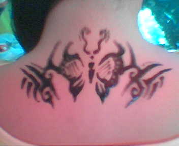Design Butterfly Tattoo On Women's Back